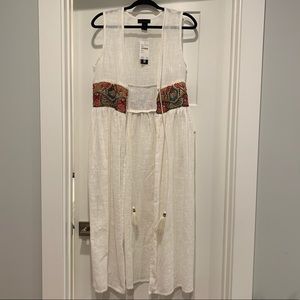 White duster with colorful beads from Steve Madden